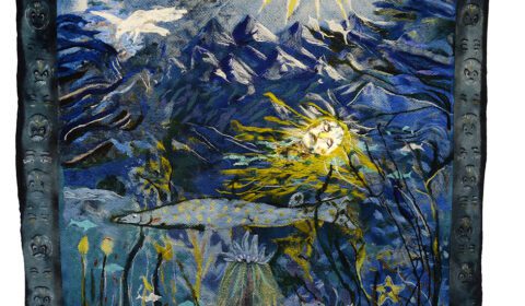 Mella Nousiaisen tekemä seinävaate Kalevalan Ainosta