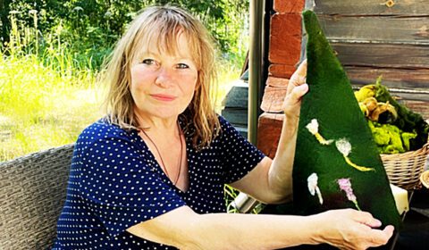 Saunahattu-työpajassa valmistunut saunahattu