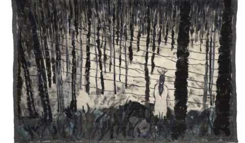 Mella Nousiaisen tekemä seinävaate Kalevalan Mielikistä