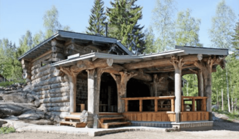Kivitaskun Haikusauna Kalajärven rannalla luonnon keskellä